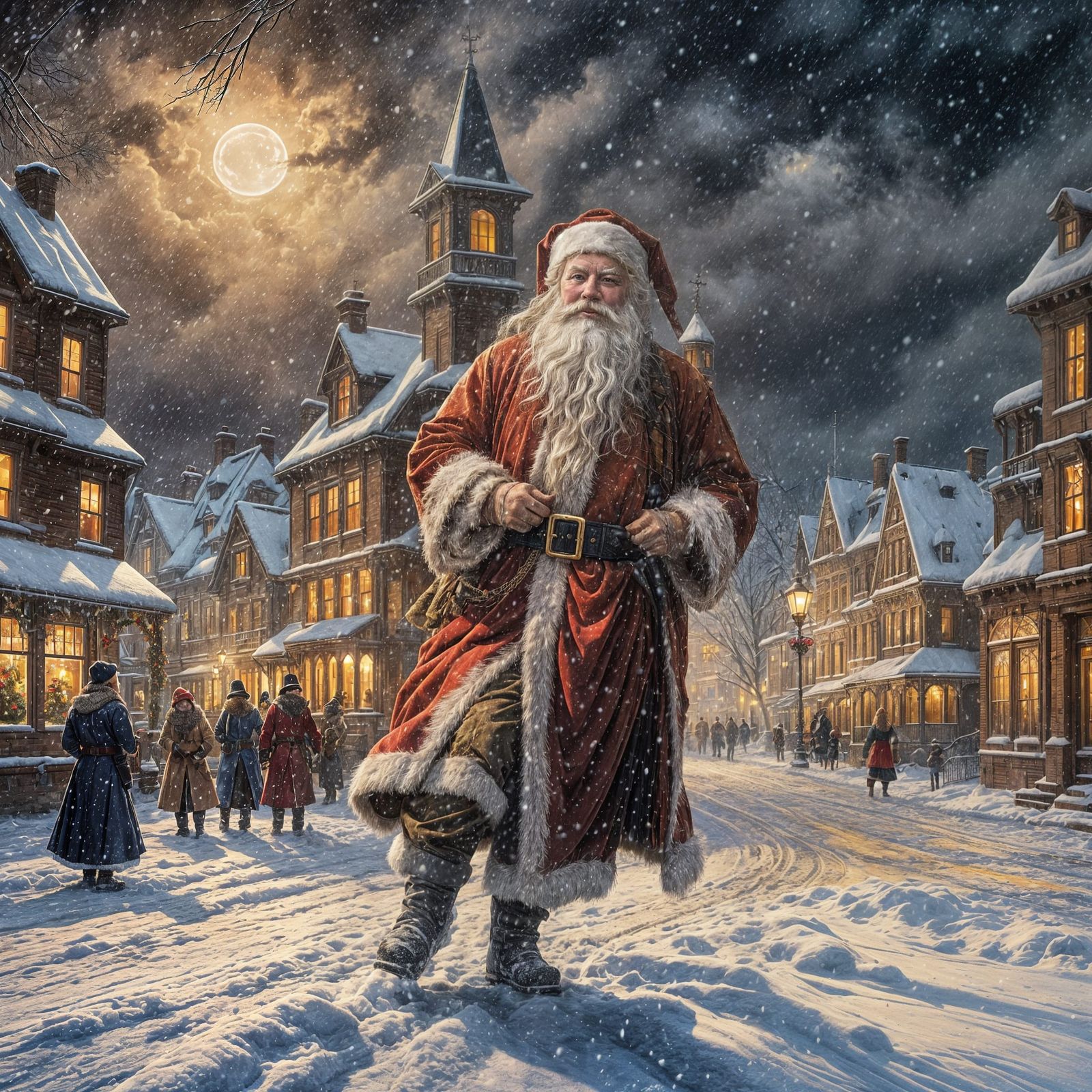  Victorian santa claus  on Christmas night   by @julius Cerberus 