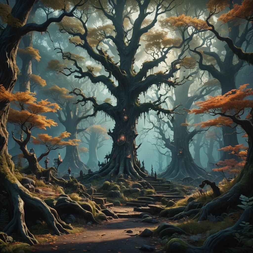 Haunted forest ghostly waltz