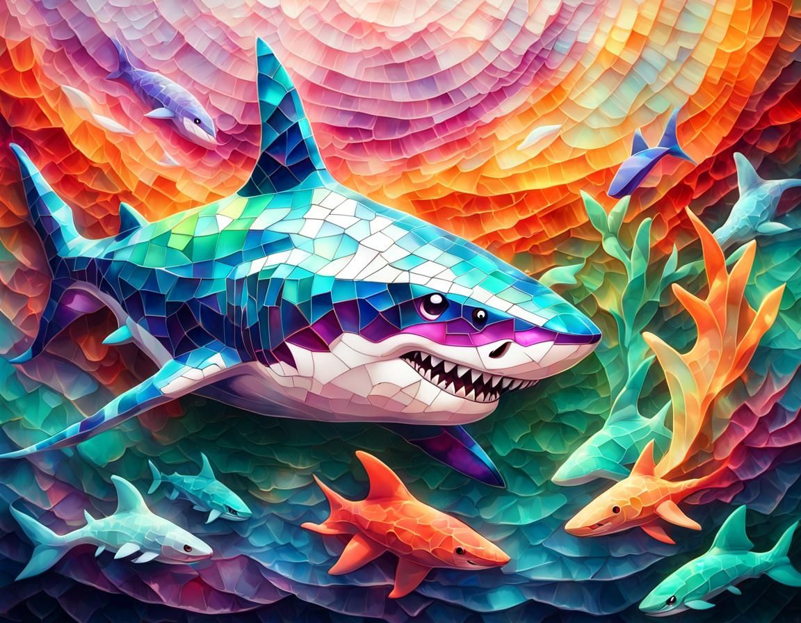 Shark mosaic   by @Spiritual polar bear 