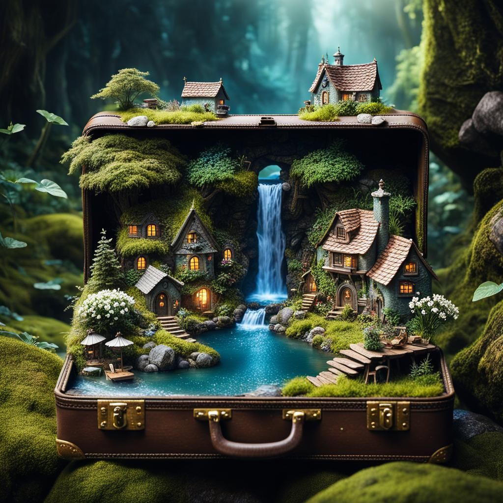 miniature fairy village  by @Dahut