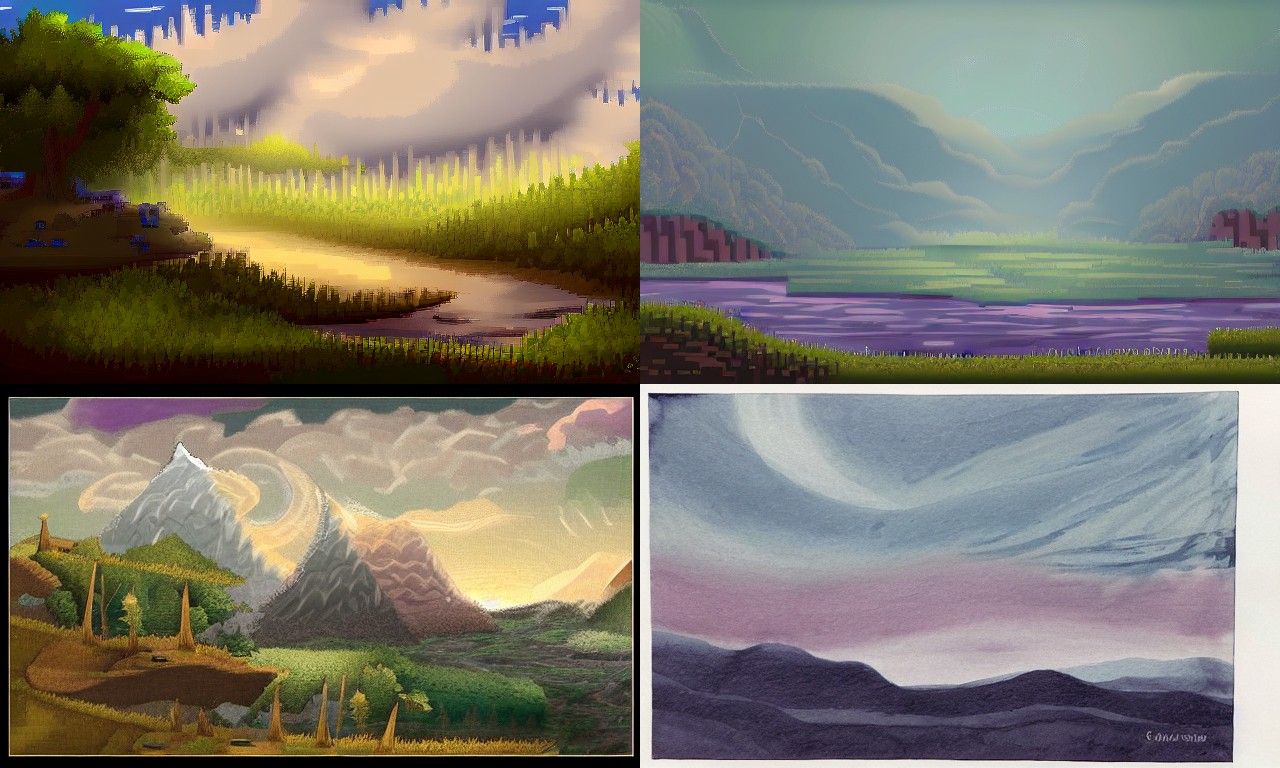 Landscape in the style of Sots art