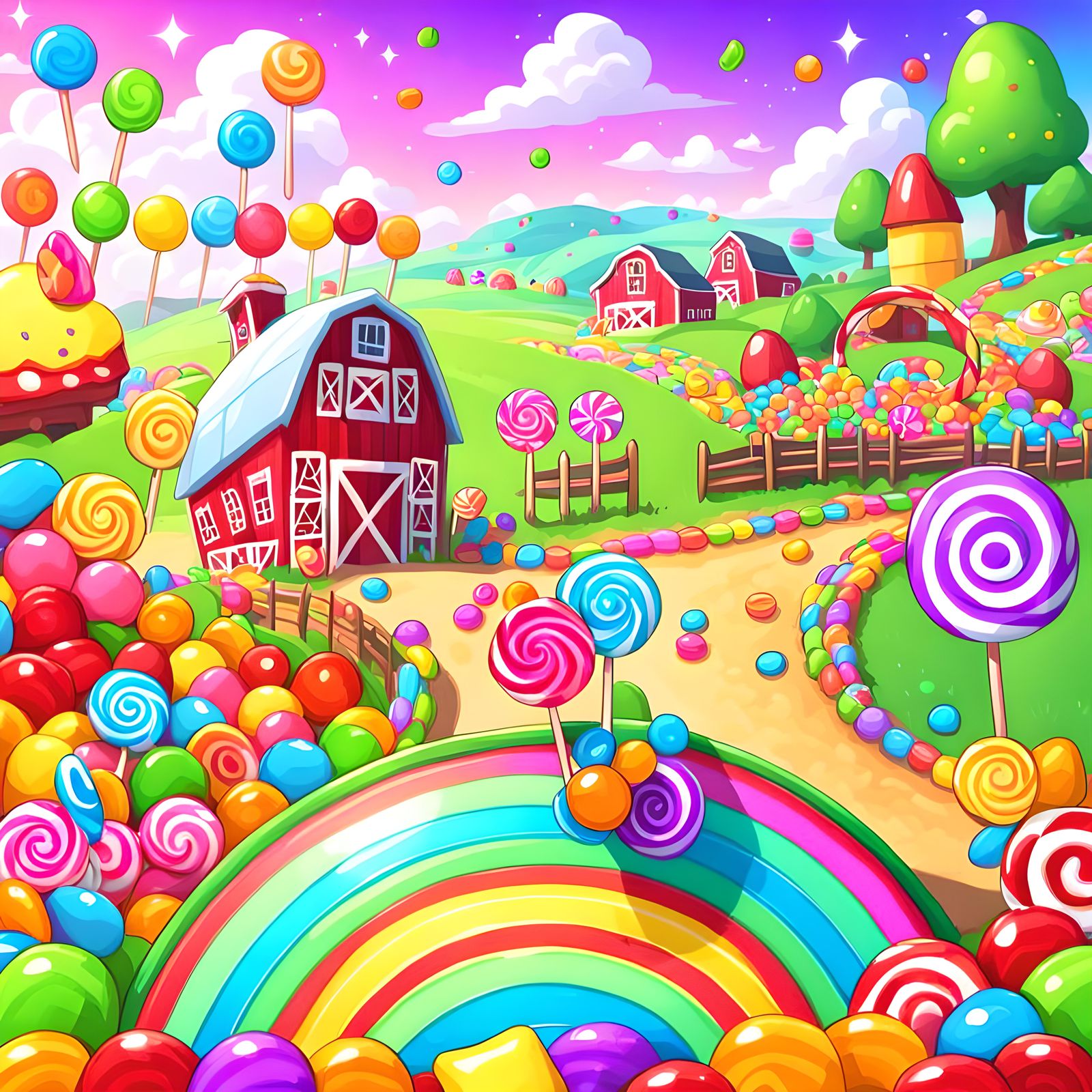 Sweet Candy Farm Puzzle: Magical Bubble Fun - yrk99i0