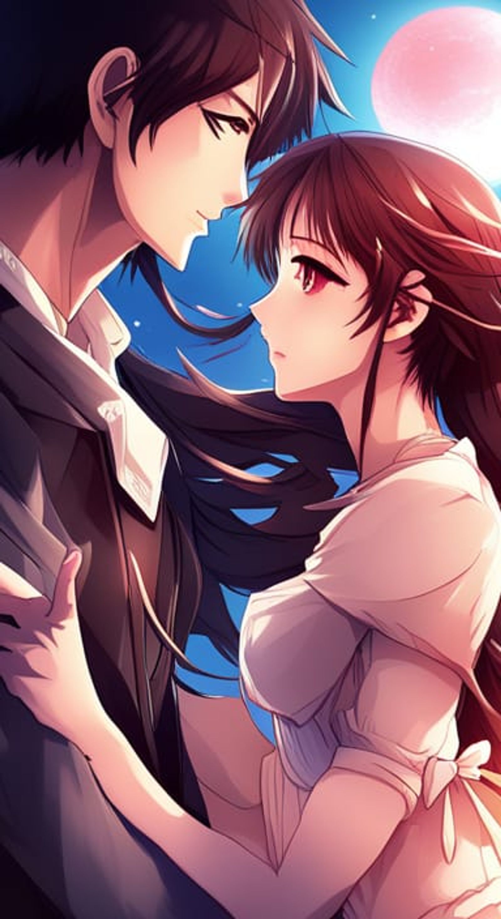 anime couple fighting