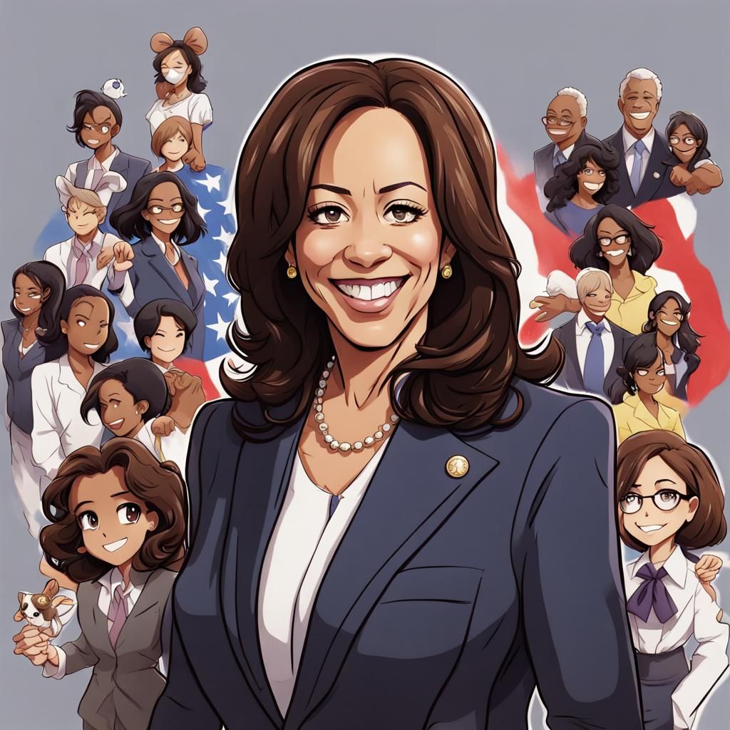 kamala harris disney cartoon - AI Generated Artwork - NightCafe Creator