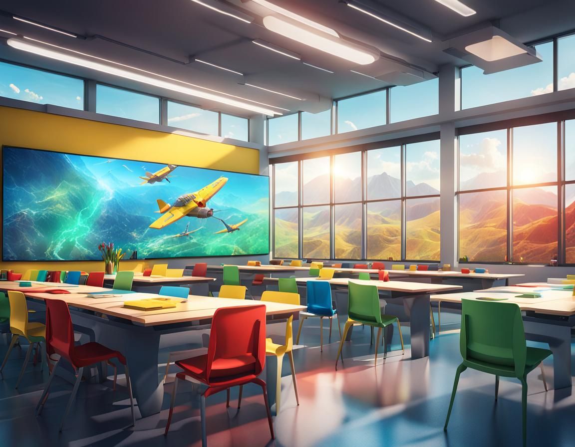 A modern training classroom focused on the red trainee team,...