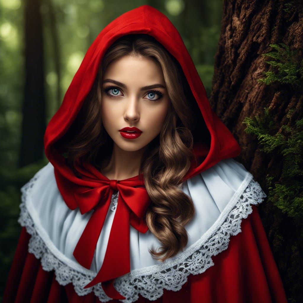 Red Riding Hood Beauty - AI Generated Artwork - NightCafe Creator