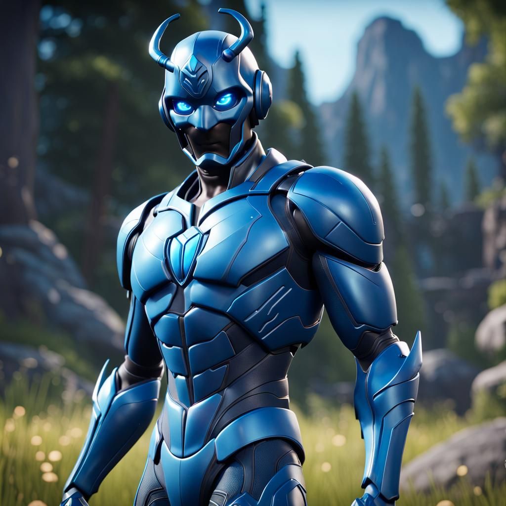 Fortnite skin blue beetle - AI Generated Artwork - NightCafe Creator