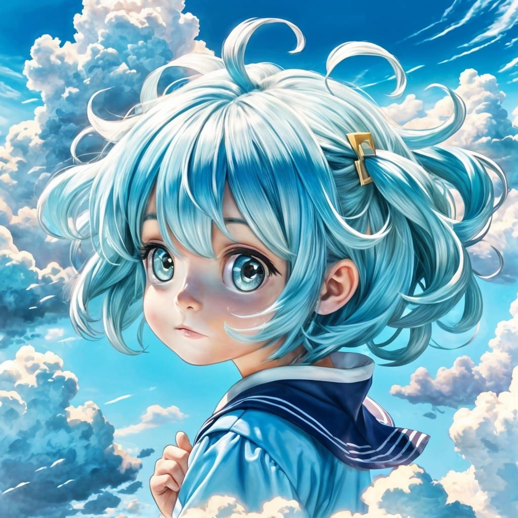 fille ciel