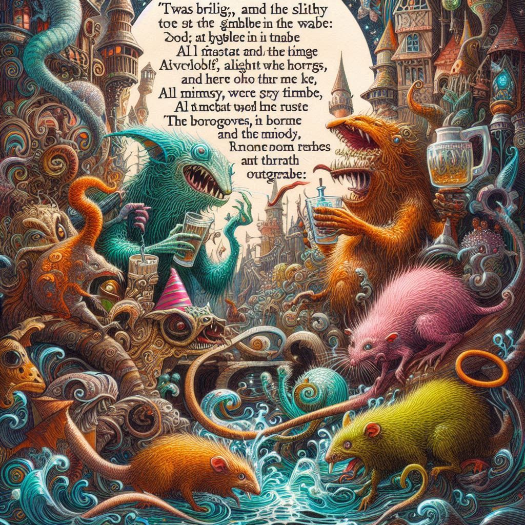 The Jabberwocky, by Microsoft Designer (DALL-E 3)