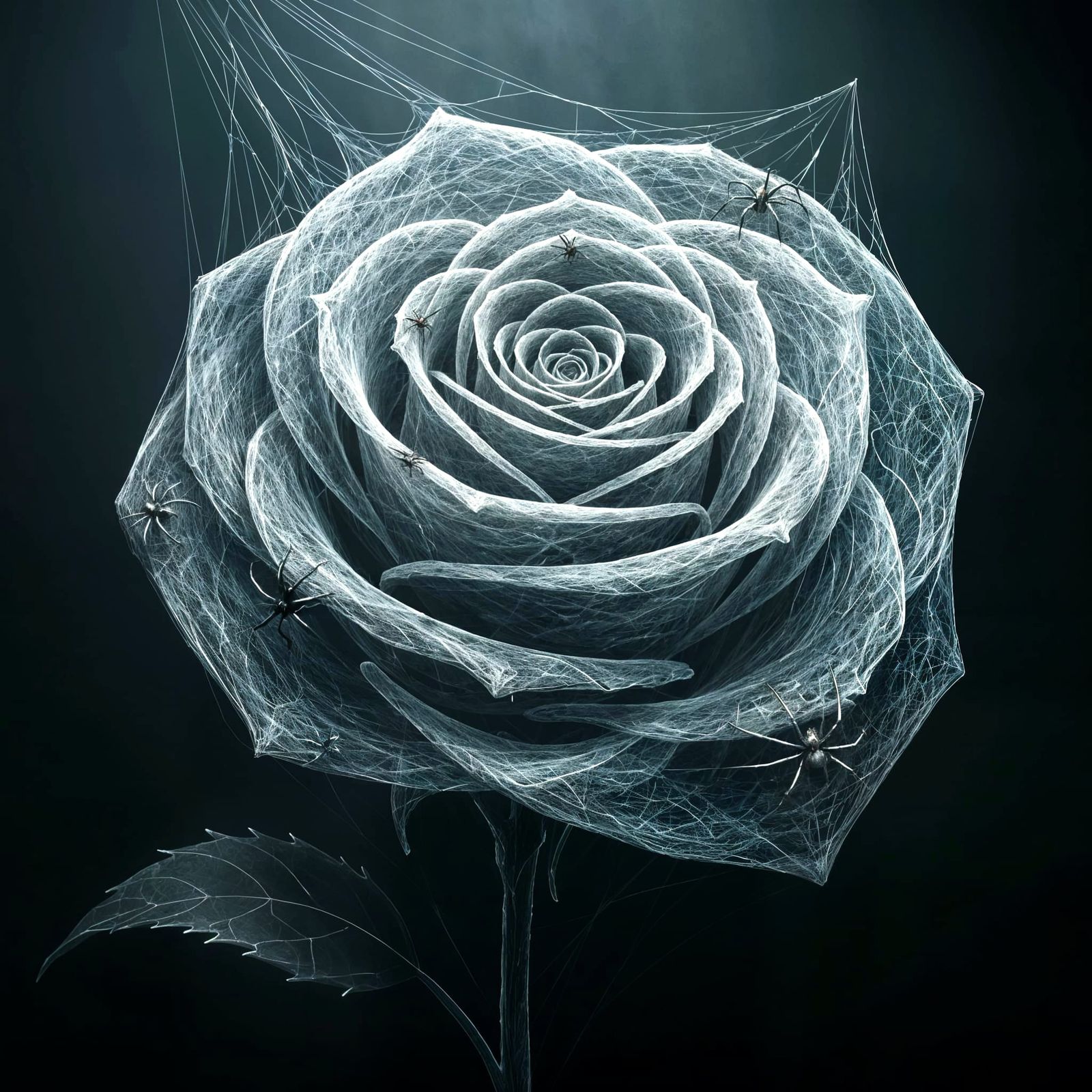 Spiderweb Rose  by @Hawk