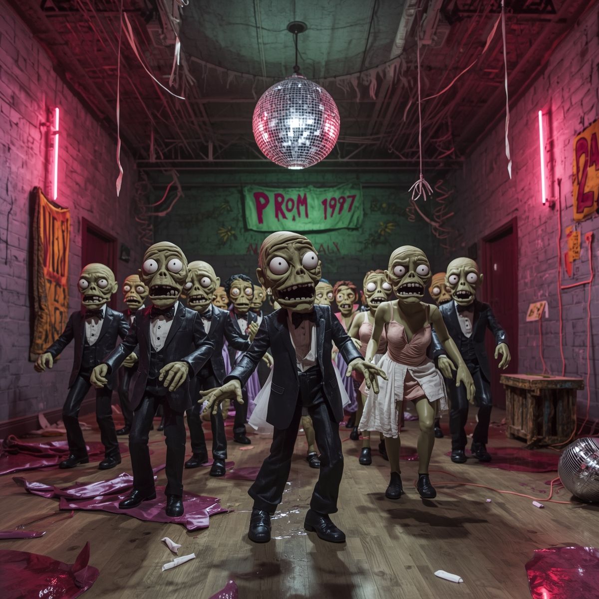 Line dancing at the Zombie Prom