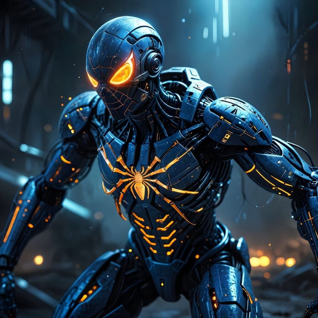  Cyborg Spiderman  by @Morphesius 