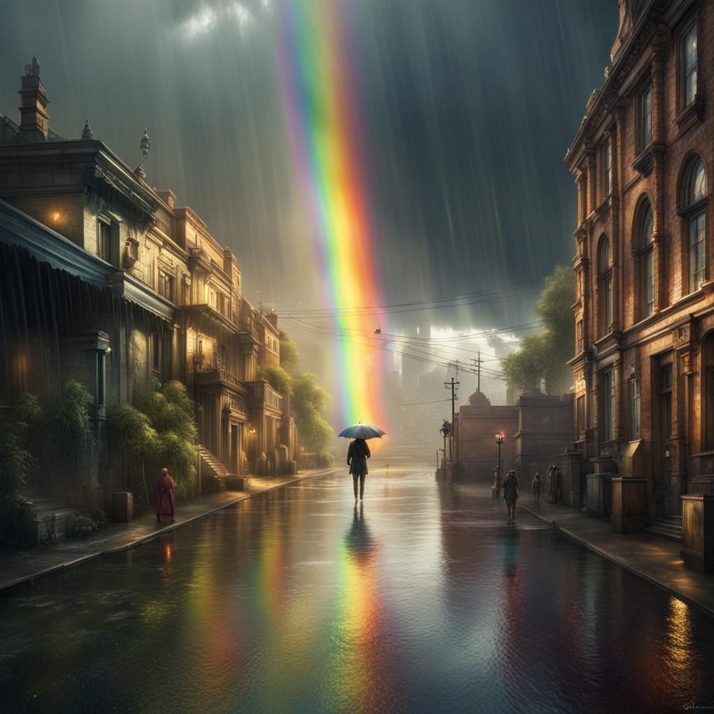 Rainbow Through the Rain  by @CxK