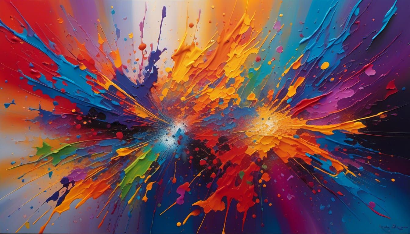 "Let's Dance" abstract art complementary colors fine details...
