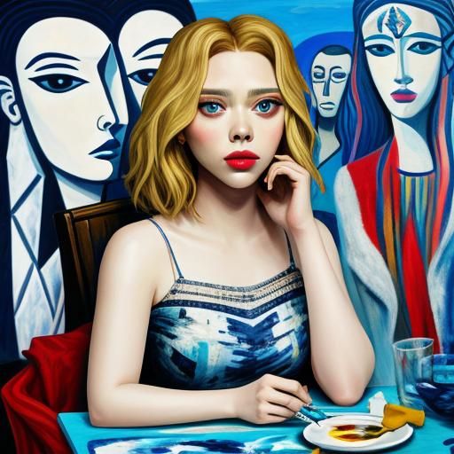 SCARLETT JOHANNSON PAINTED BY PICASSO