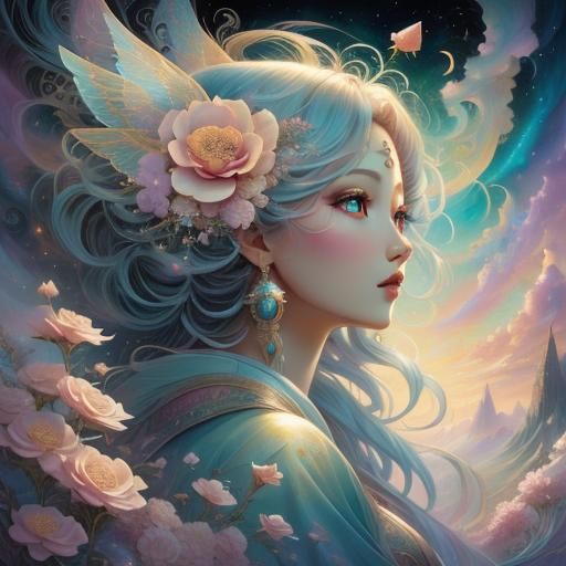 A Swirling Dream, Cloud background with abstract movement32k, Hyperdetailed digital illustration, Sharp focus, Magical Fantasy, matte painti...