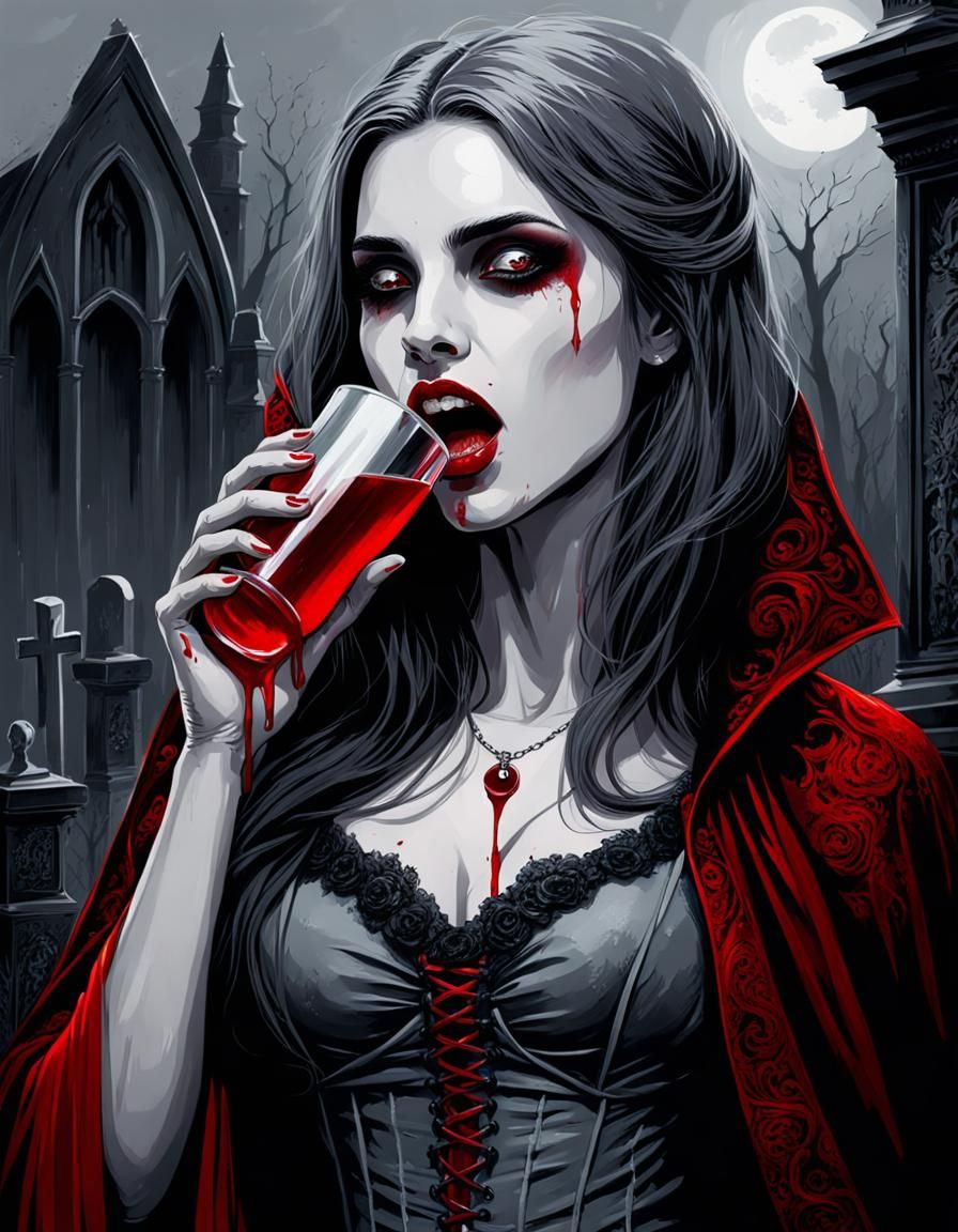 Blood vampire - AI Generated Artwork - NightCafe Creator