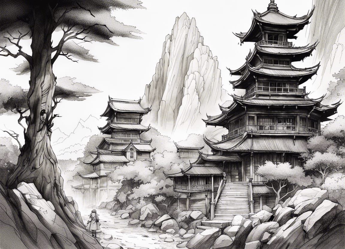 Temple in the valley of a mountain  by @Mike Ritchie