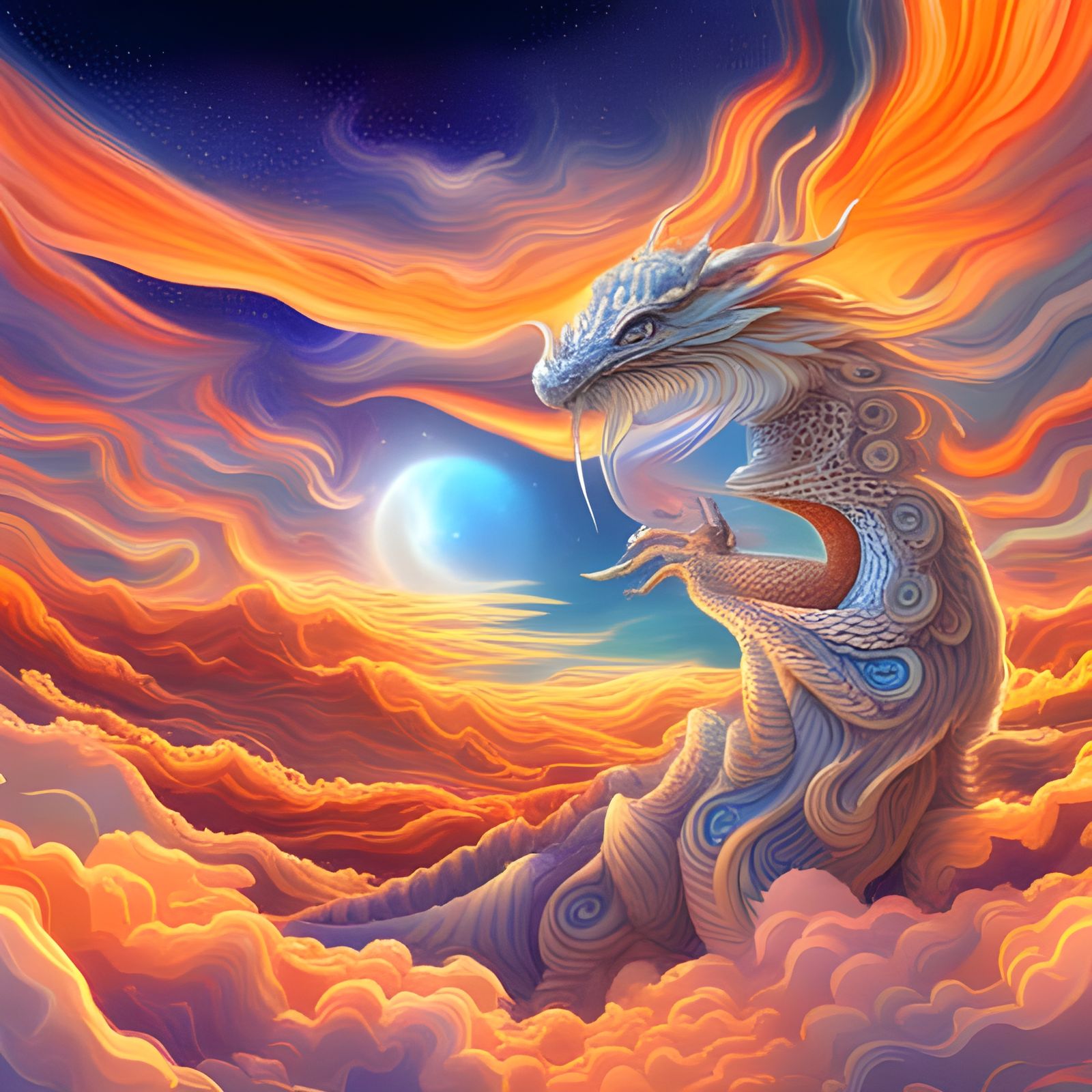 cloud dragon II - AI Generated Artwork - NightCafe Creator