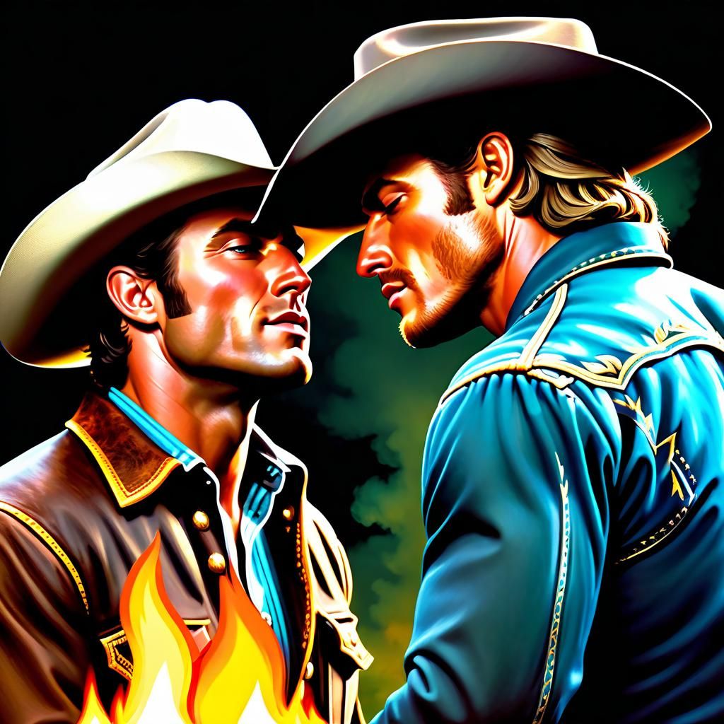 Brokeback Mountain, Cowboys in love 1 - AI Generated Artwork ...