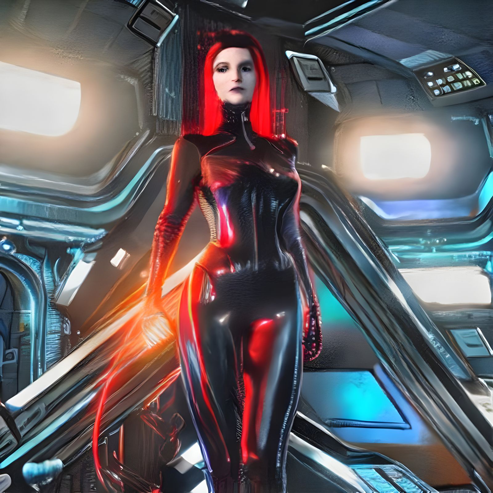 Self Portrait in Space with a Laser Hand