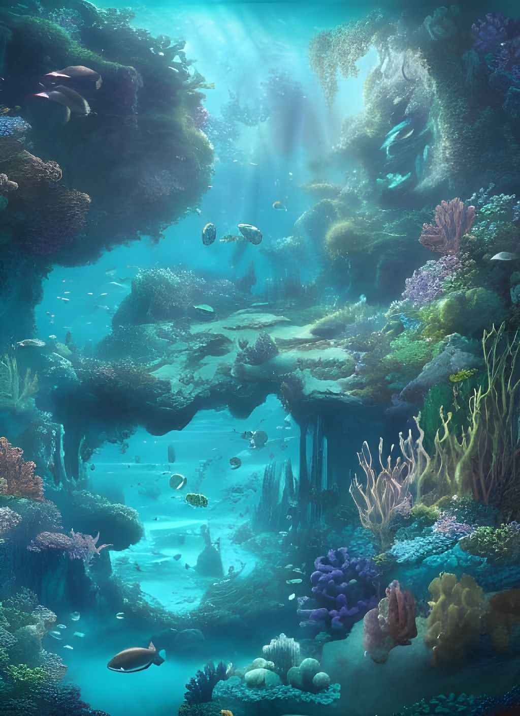 The calm of the deep ocean 