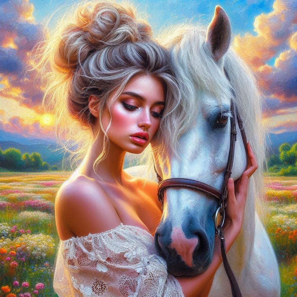 Woman and her horse