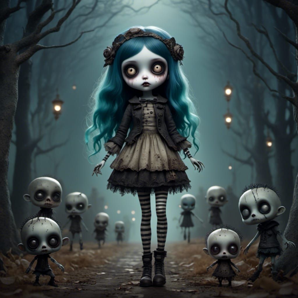 Walking With My Ghoul Friends - AI Generated Artwork - NightCafe Creator