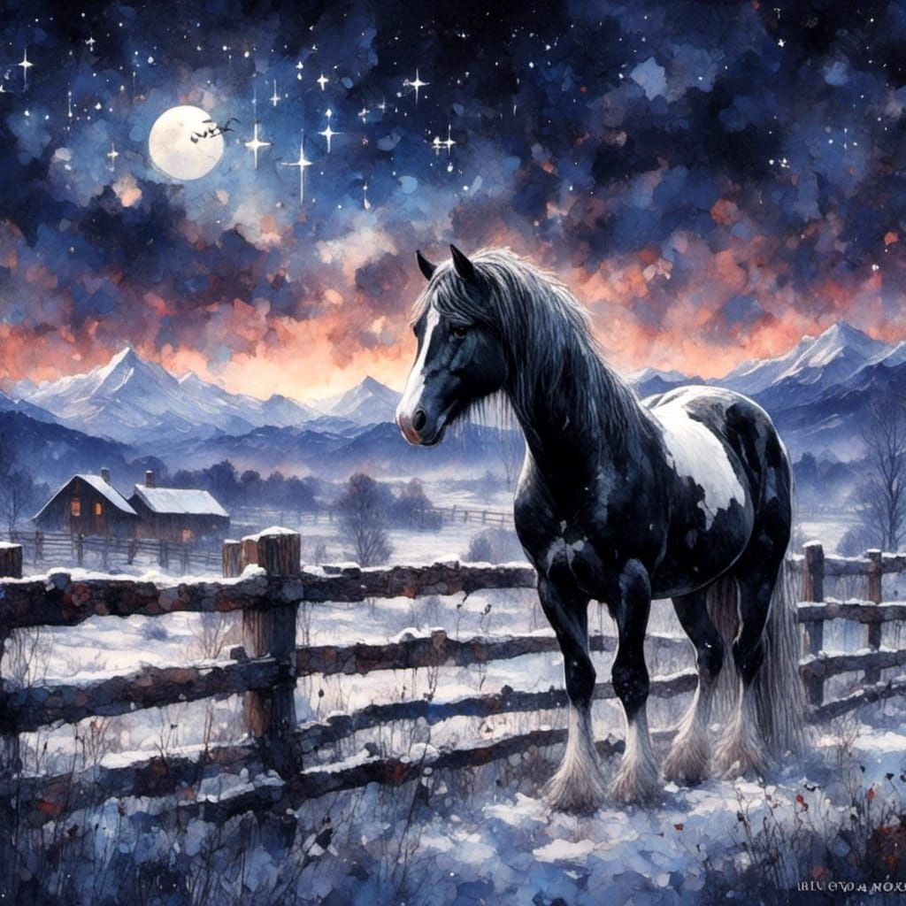 Peaceful Winter Farm