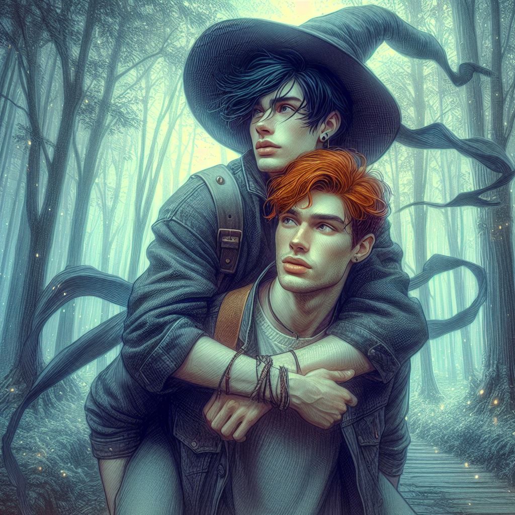 D3 A Witch Carried By His Red Werewolf Companion