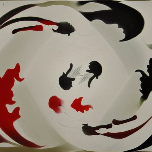 ying and yang koi fish