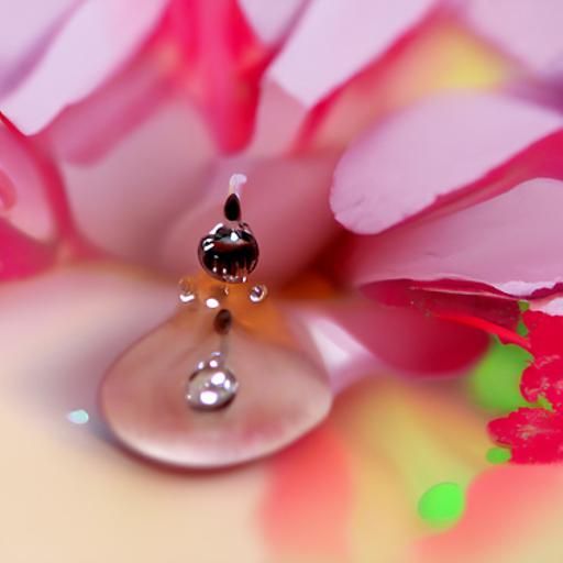 Flower with water droplets on it 8K resolution macro photogr...