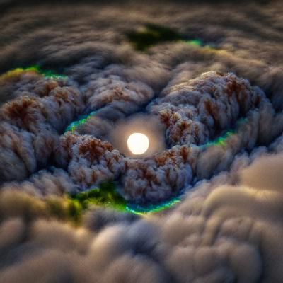 Full Moon rising over clouds 8k resolution