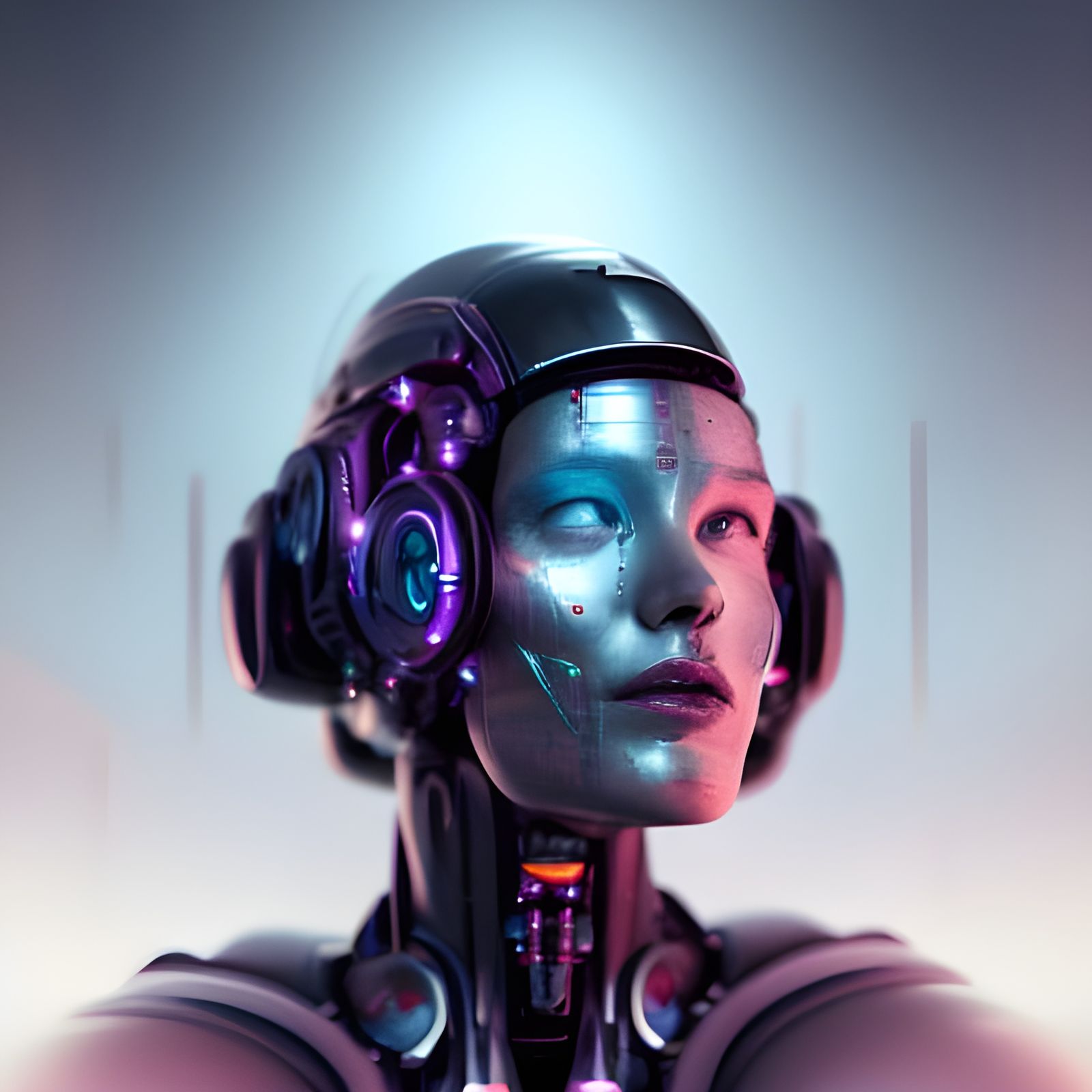 Portrait of woman cyborg - AI Generated Artwork - NightCafe Creator