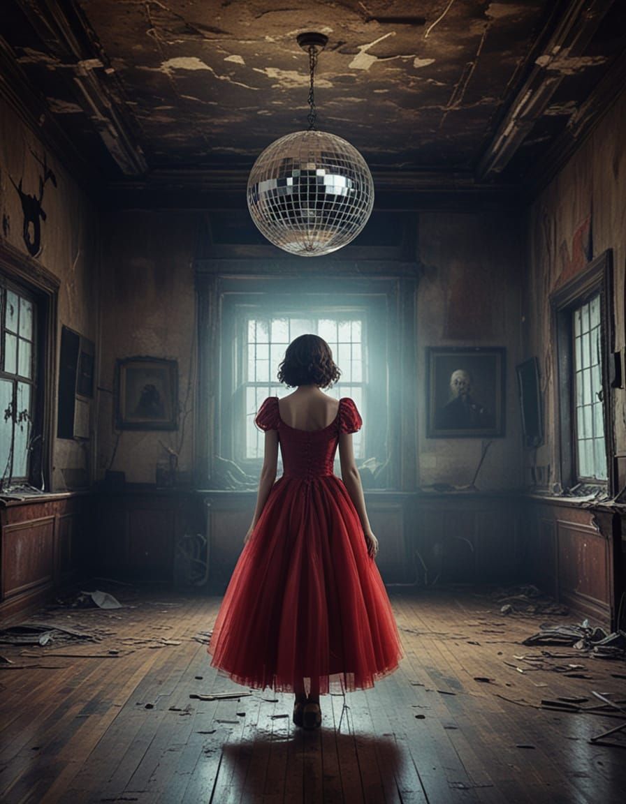 the gym smelled of formaldehyde and cheap perfume. the disco ball spun light across cracked tile and wilted streamers. the banner read HALLO...