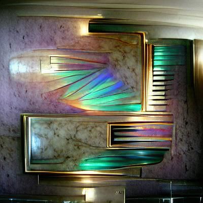 iridescent art deco