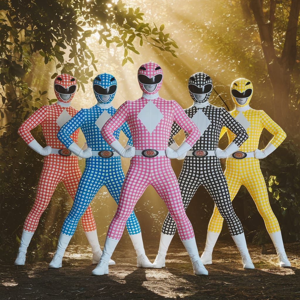Gingham Rangers!  by @Soynuts