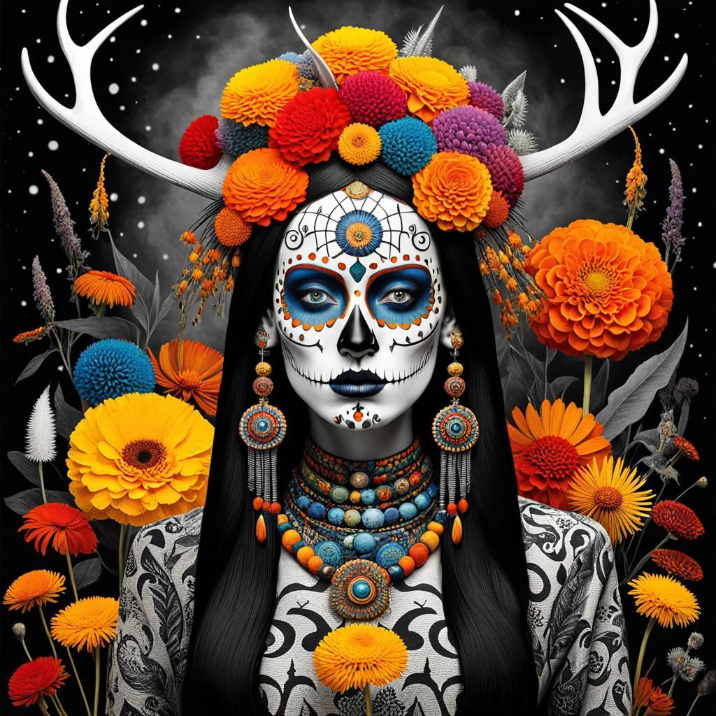Dia De Los Muertos: Regalia Culture Not Costume  by @Laeaurra Elaura Flamehawk-Mitchell