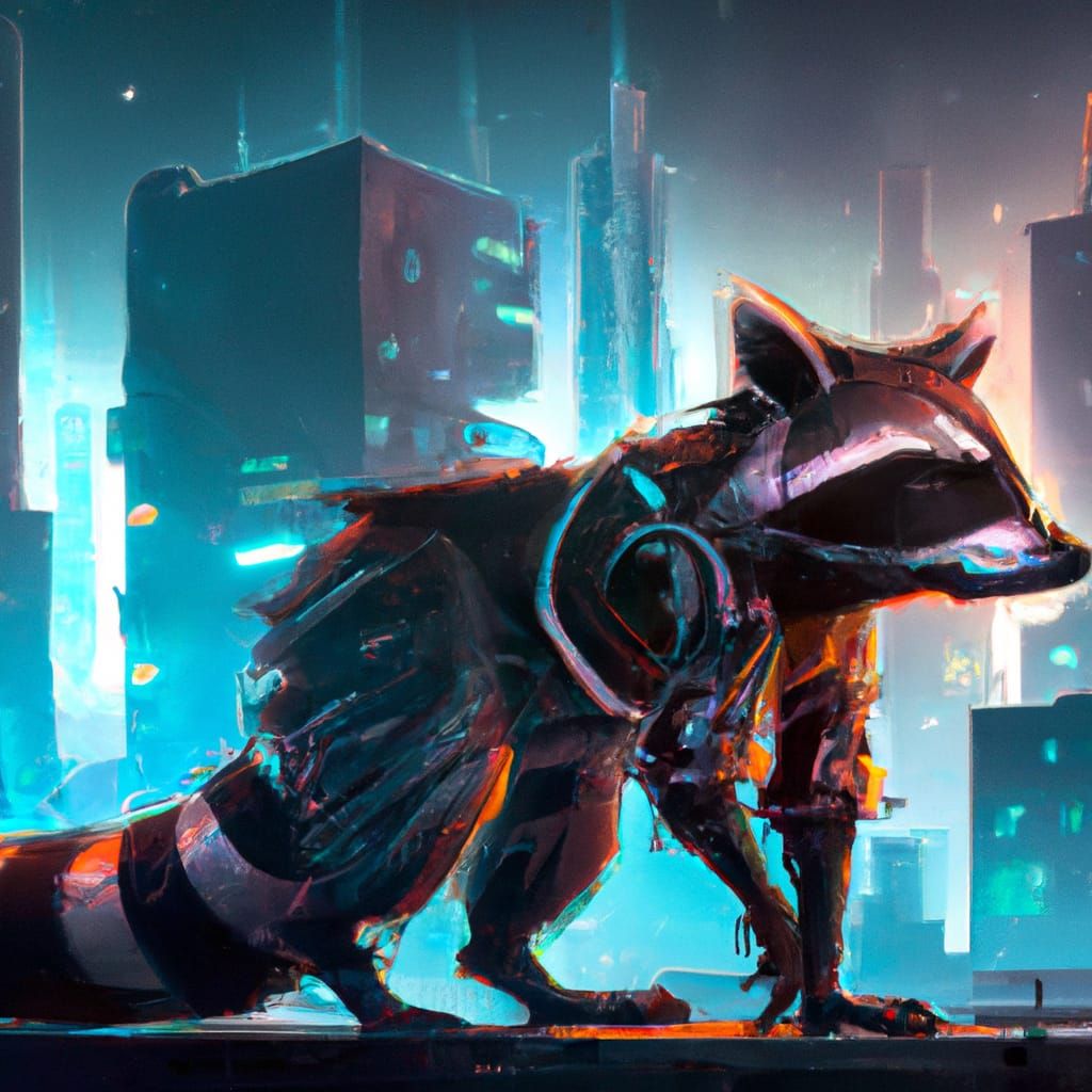 City Raccoon VII - AI Generated Artwork - NightCafe Creator