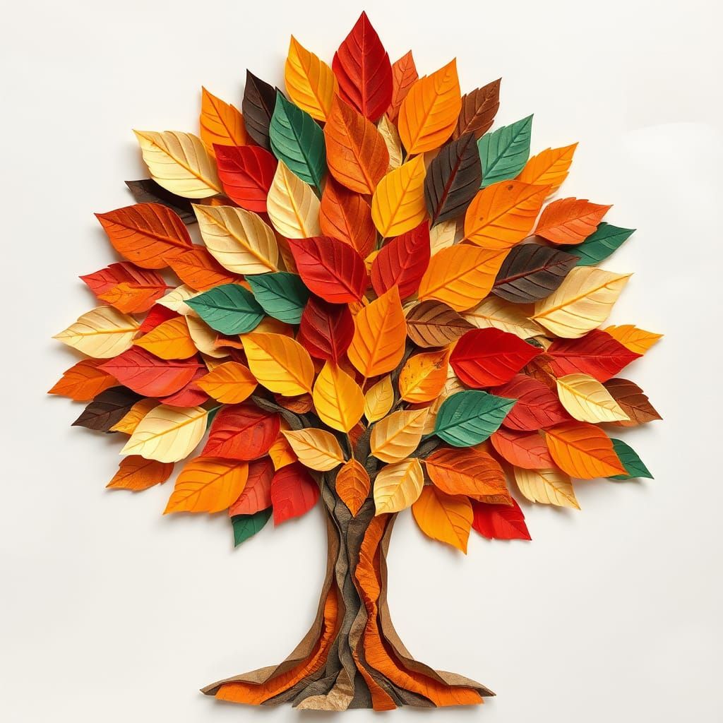 Fall Paper Collage Art