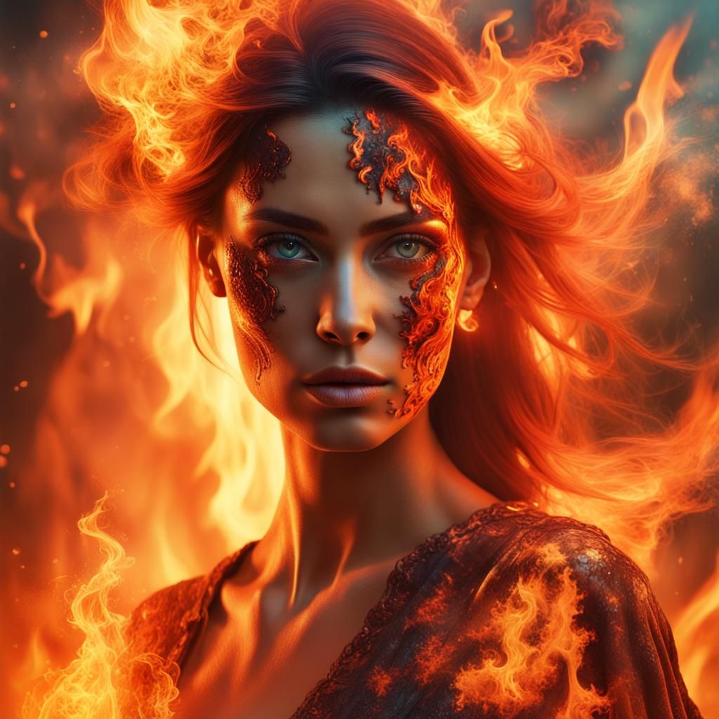 Fire Witch - AI Generated Artwork - NightCafe Creator