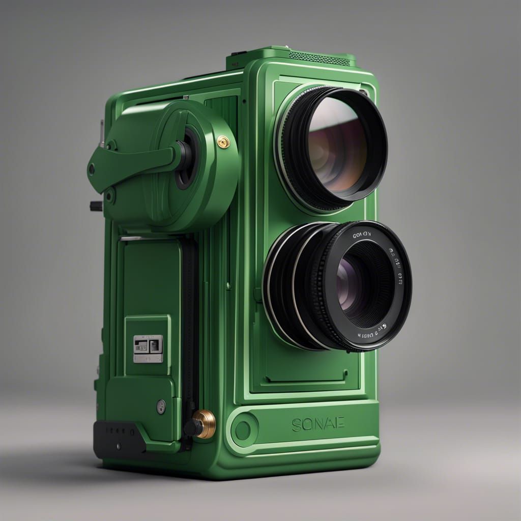 Green Medium Format Camera AI Generated Artwork NightCafe Creator