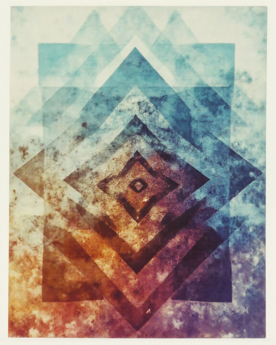 Tye and dye Concentric squares