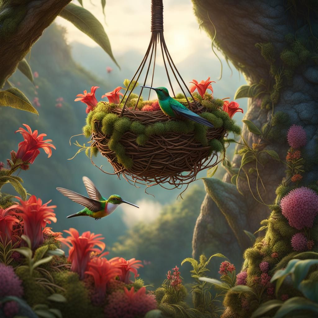 Hummingbird Nest  by @FeoNgel