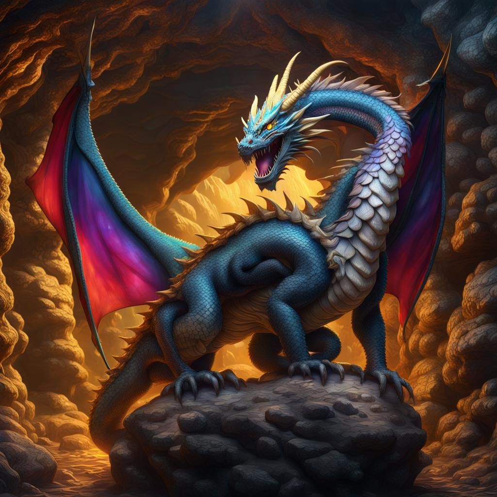 Blue Dragon - AI Generated Artwork - NightCafe Creator