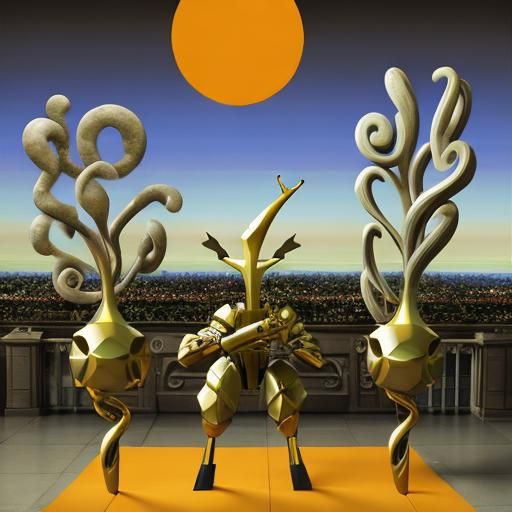 Solid, Glossy, Maximalist, Ornamented, Ornate, Surrealist, E...