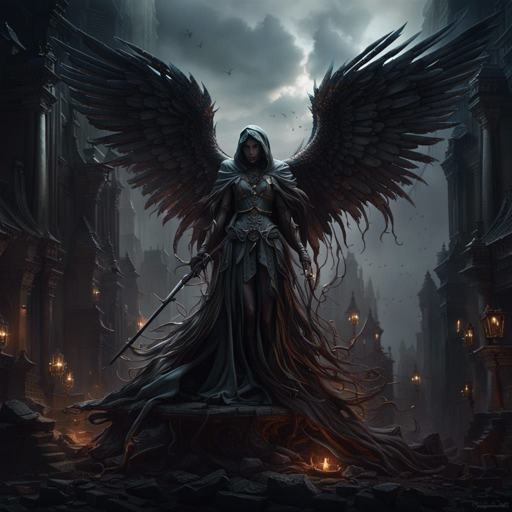 Dark Angel - AI Generated Artwork - NightCafe Creator