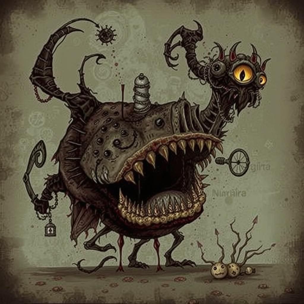 Zombie angler fish<lora:Nightmare Engine V2:1.0>