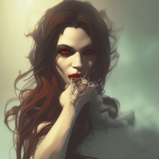 Vampire head and shoulders portrait, 8k resolution concept a...