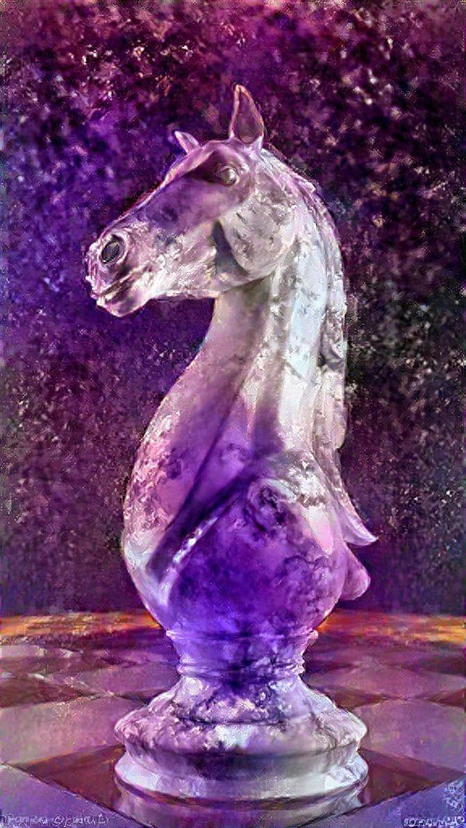 chess knight crystal